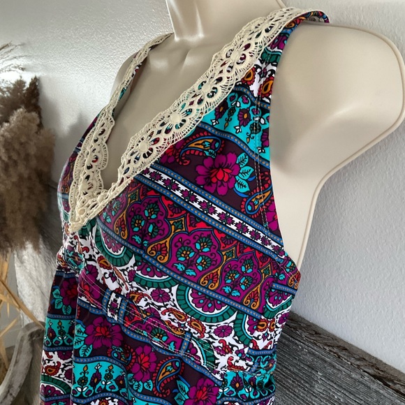 Cali For Nia Sunshine boho hippie swim top size 12/14 - Picture 2 of 4